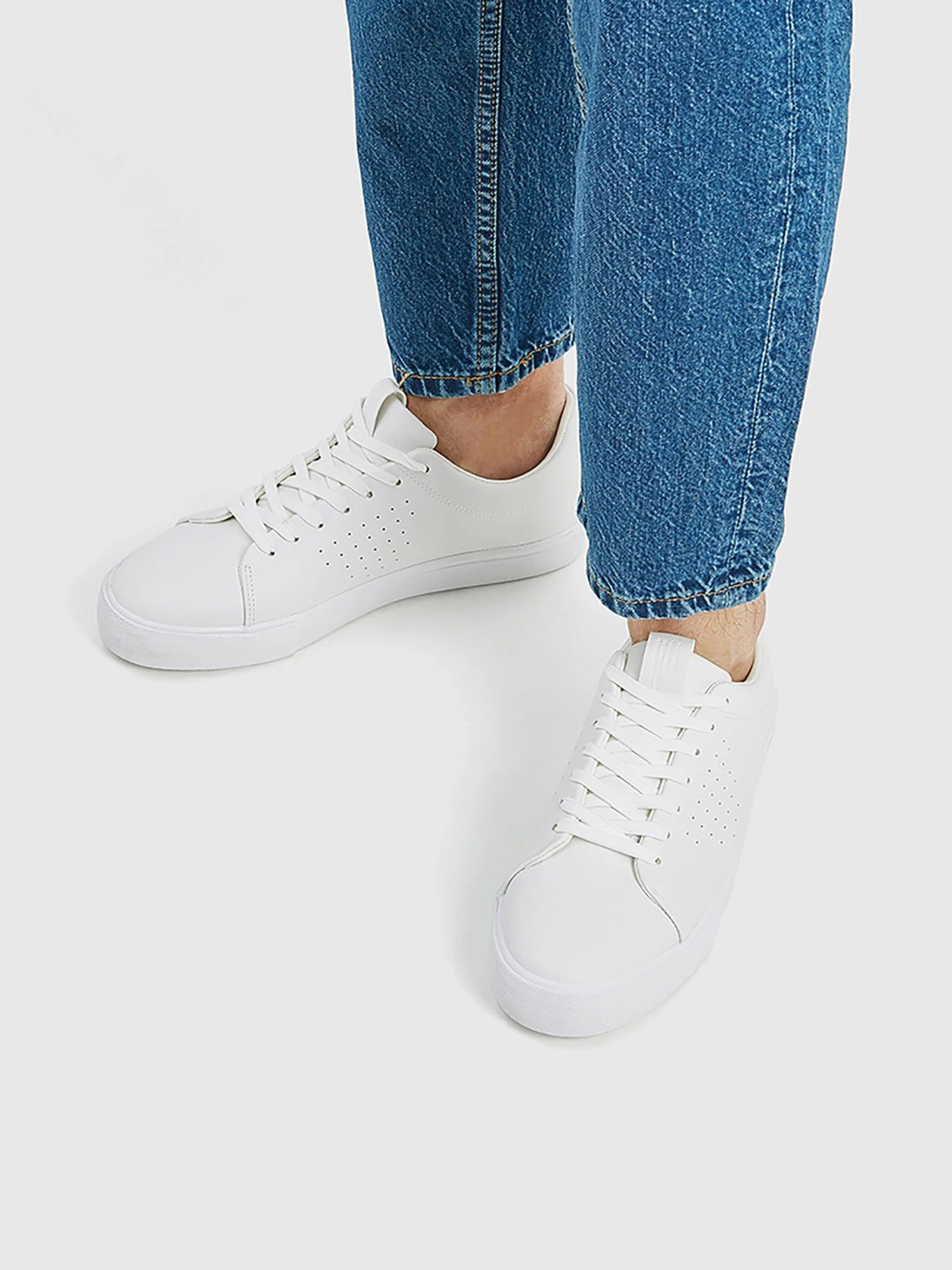 PULL & BEAR Casual Sneakers Sneakers Laag Heren Wit 6 PULL & BEAR Casual Sneakers Sneakers Laag Heren Wit - Afbeelding 6