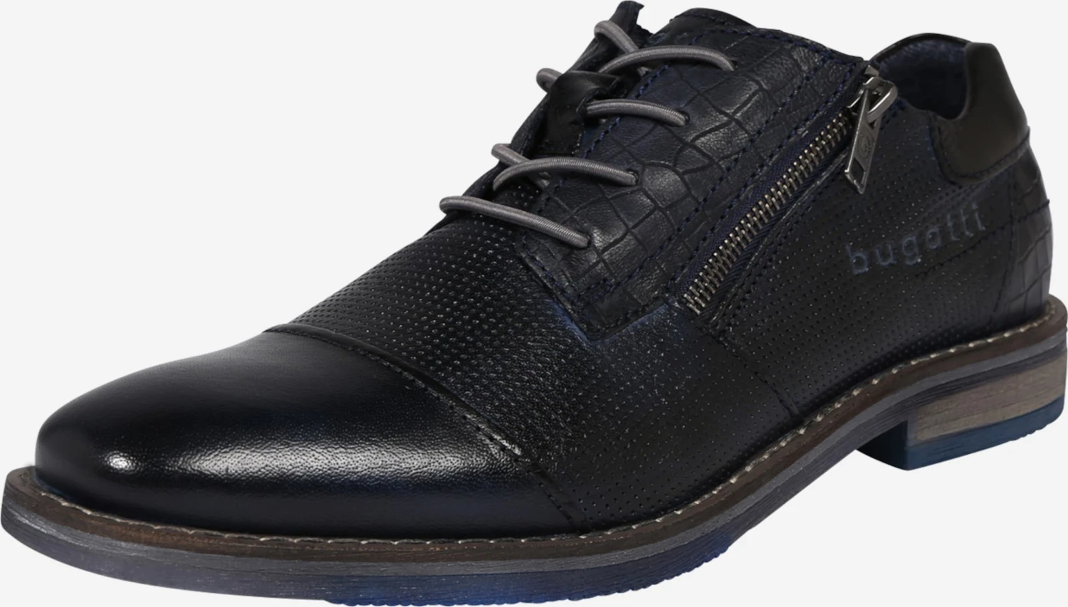 Bugatti Nette Schoenen Veterschoen Kiano Heren Donkerblauw 1 Bugatti Nette Schoenen Veterschoen Kiano Heren Donkerblauw