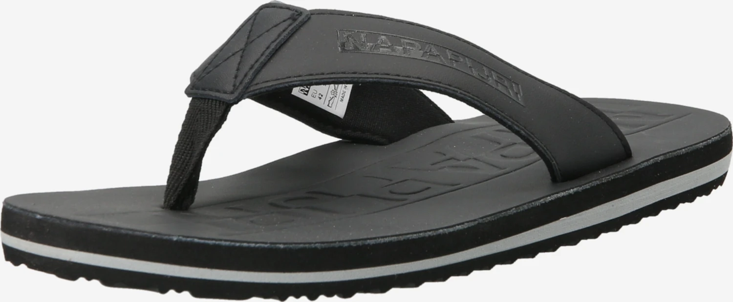 Napapijri Slippers Teenslippers ELM Heren Zwart 1 Napapijri Slippers Teenslippers ELM Heren Zwart