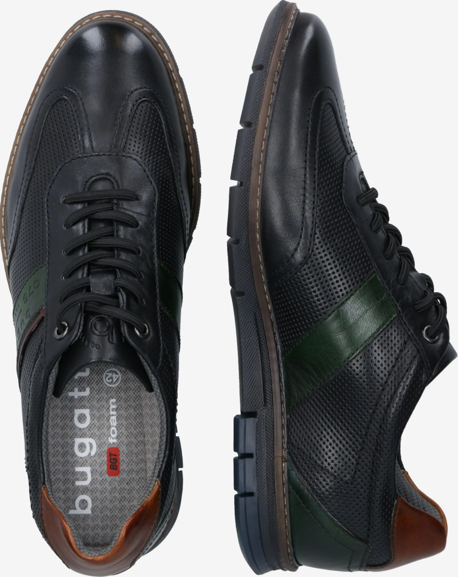 Bugatti Casual Veterschoenen Veterschoen Sandman Heren Zwart 2 Bugatti Casual Veterschoenen Veterschoen Sandman Heren Zwart - Afbeelding 2