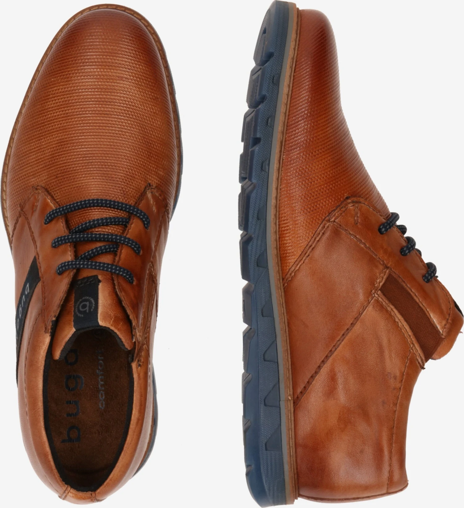 Bugatti Casual Veterschoenen Veterschoen Saniel Heren Cognac 2 Bugatti Casual Veterschoenen Veterschoen Saniel Heren Cognac - Afbeelding 2