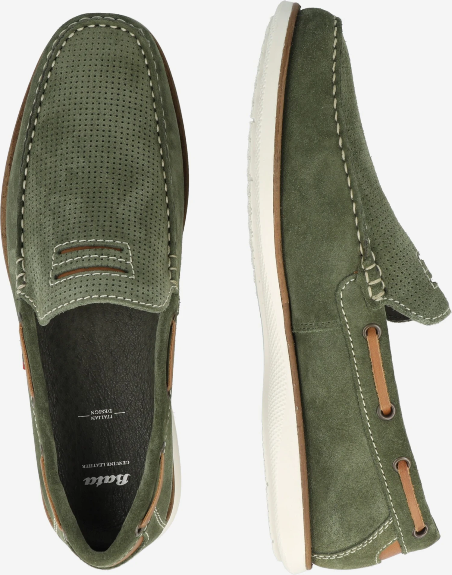 Bata Lage Schoenen Mocassins Heren Groen 2 Bata Lage Schoenen Mocassins Heren Groen - Afbeelding 2